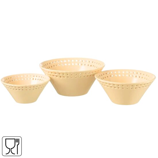 J-LINE keramikas bļodu komplekts 3gab, d14/d17d20cm, oranžs